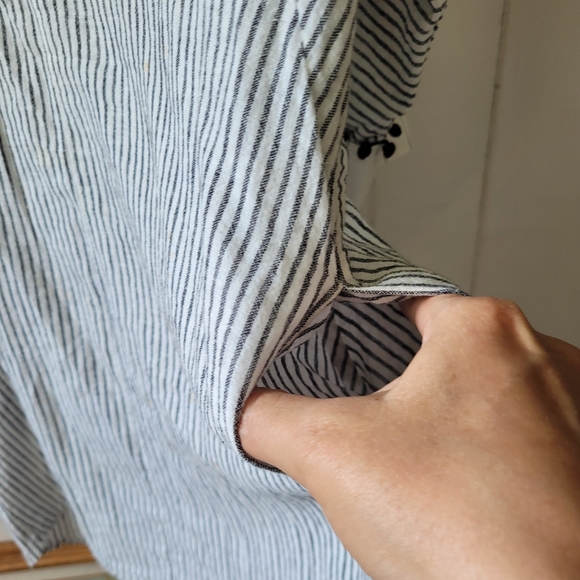 Zara Basic Tunic Top Linen Blend Size Small - Picture 4 of 11